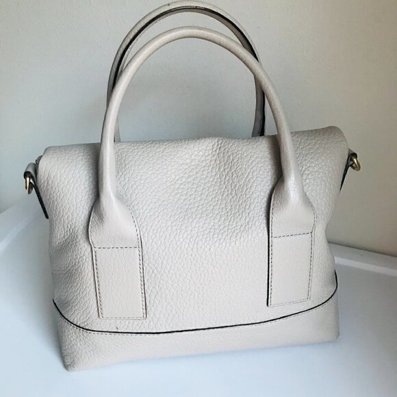 Kate Spade Southport Avenue Carmen Beige Leather Satchel Shoulder Bag - Picture 2 of 11